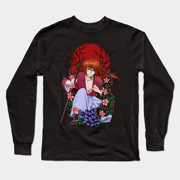 Himura Kenshin Long Sleeve T-Shirt by AssoDesign